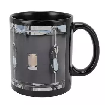 Забавная кружка для барабанщика 11 унций керамическая винтажная многофункциональная кофейная чашка для любителя музыки черная Black