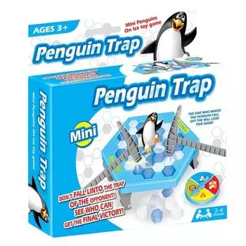 Забавная ловушка для пингвинов, интерактивная настольная игра для родителей и детей, настольная игра для дома, ледокольные игрушки, детские рождественские подарки Small-10x10x4CM