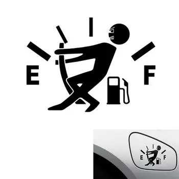 Забавная наклейка на автомобиль Pull Fuel Tank Pointer Decal для Toyota Prado 120 Land Cruiser C-HR Yaris Auris Hilux Corolla Camry RAV4 чёрный