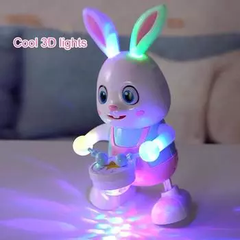 Забавная новинка, светящаяся игрушка-кролик для взаимодействия родителей и детей, светящийся подарок на день рождения