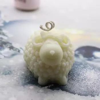 Забавная овечка силиконовый материал ручная работа свеча форма DIY 3D милая овечка форма свечи изготовление принадлежности форма для украшения дома