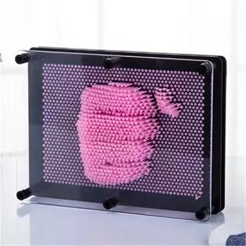 Забавная пластиковая игольчатая живопись 3D-клоны отпечатки рук трехмерная игольчатая резная декоративная игрушка small красный