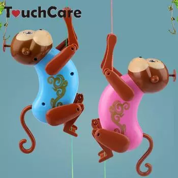 Забавная пластиковая обезьянка, лазающая по канату, игрушки для детей, игрушки для взаимодействия родителей и детей, подарки на день рождения синий
