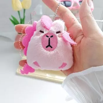 Забавная плюшевая игрушка-кукла Капибара, брелок, пушистая мягкая игрушка, рюкзак, сумка, подвеска, подвесные аксессуары, подарок для детей, подруги хаки