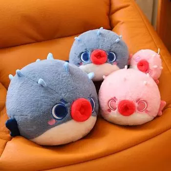Забавная плюшевая игрушка в виде рыбы-собаки Globefish Plushies Интересная морская игрушка-шар, мягкая игрушка-подушка для детей, подарок на день рождения 12cm