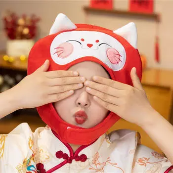 Забавная плюшевая кошачья шапка, милый головной убор для фотосъемки, реквизита, фестиваля, маскарада