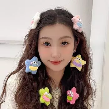 Забавная плюшевая заколка для волос в виде звезды для девочек, уродливая кукла, заколка в виде утконоса, мультяшная заколка для волос, детские женские аксессуары для волос A1