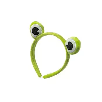 Забавная повязка на голову для макияжа, эластичные ленты для волос с широкими полями, милые ленты для волос для девочек One Size зелёный