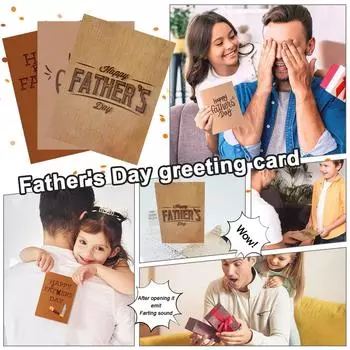 Забавная поздравительная открытка со звуком пука на День отца One Size