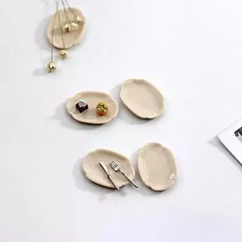 Забавная продолговатая тарелка для еды, мини-тарелка, реалистичная закуска для кукольного домика, для украшения E