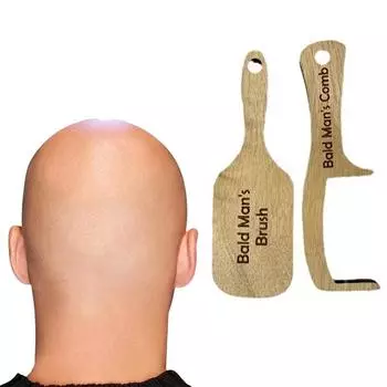 Забавная расческа для лысого человека, деревянная щетка для расчесывания без волос, антистатическая щетка для волос, инструменты для укладки волос, щетка для волос без щетины, подарок для друзей