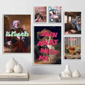 Забавная ретро-картина с цитатами из феминистского искусства, вдохновляющая вашу страсть на холсте 21cm30cm NoFrame