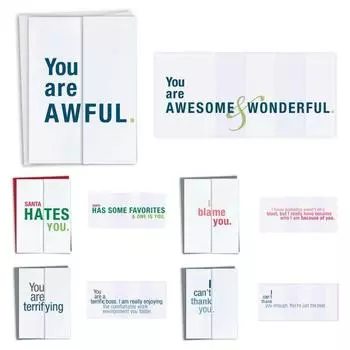 Забавная рождественская открытка, розыгрыш, праздничная поздравительная открытка, остроумная шутка, раскладная рождественская поздравительная открытка, прикол, подарок для семьи и друзей C