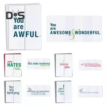 Забавная рождественская открытка, розыгрыш, праздничная поздравительная открытка, остроумная шутка, раскладная рождественская поздравительная открытка, прикол, подарок для семьи и друзей E