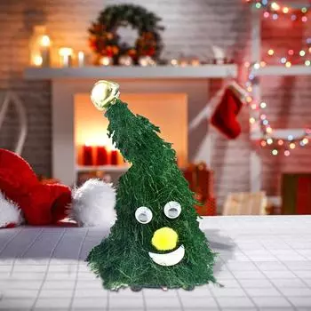 Забавная рождественская шапка, электрическая плюшевая игрушка, дети поют, светящиеся качели, музыка, рождественские шапки для рождественской елки, детские подарочные игрушки, домашний декор