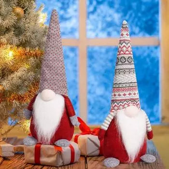 Забавная рождественская сидящая безликая кукла милая кукла Рудольф украшение для офиса отеля декор style 2