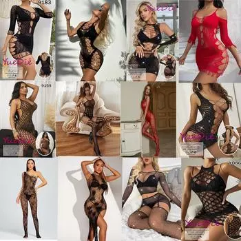 Забавная сетчатая одежда комбинезончик полая сексуальная перспектива комбинированная сетчатая одежда simple package (white card + opp)