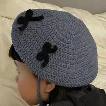 Забавная шапка для взрослых ручной работы, связанная крючком, с рожками и бородой Children 50-54cm