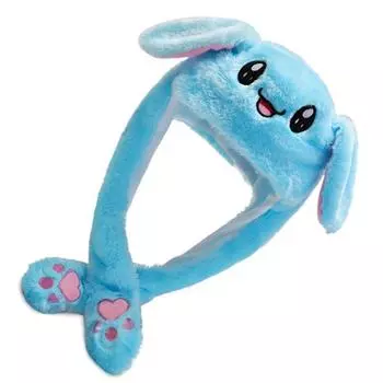 Забавная шляпа для женщин и детей, шляпа с освещением, милая шапка с кроличьими ушками, плюшевая шапка с ушками