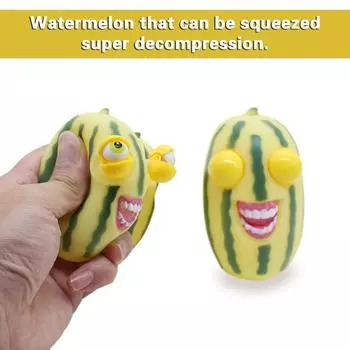 Забавная сногсшибательная игрушка-арбуз, мягкая пластиковая игрушка-щипок, взрыв глазного яблока, фруктовая кукла, снятие стресса Watermelon