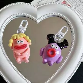 Забавная сосиска большой рот монстр брелок мультфильм кукла кулон брелок рюкзак подвески украшение автомобиля сумка аксессуары зелёный