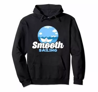 Забавная толстовка с капюшоном Smooth Sailing Nautical Boating чёрный