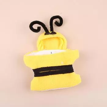 Забавная толстовка с капюшоном в форме пчелы, милая зимняя теплая мягкая одежда для косплея птиц, попугаев, корелл, волнистых попугаев, костюм пчелы, аксессуары для домашних животных S
