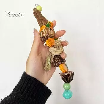 Забавная устойчивая к укусам экологичная жевательная игрушка для птиц интерактивная игрушка для домашних животных