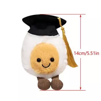 Забавная вареная игрушка на выпускной в виде яйца, милая еда, плюшевые аксессуары, веселый подарок на выпускной 14cm