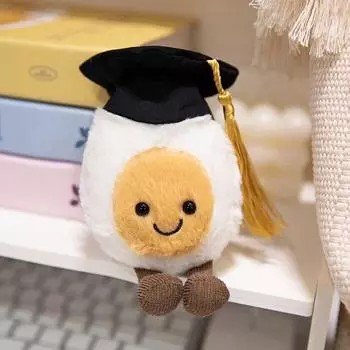 Забавная вареная игрушка на выпускной в виде яйца, милая еда, плюшевые аксессуары, веселый подарок на выпускной onesize