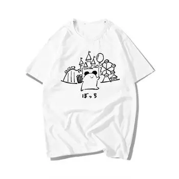 Забавная винтажная футболка с японским кандзи No Idea Printed, летняя хипстерская уличная одежда, футболки унисекс, забавный слоган «Я опаздываю на работу» S бежевый