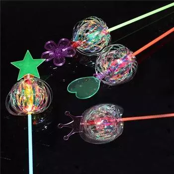 Забавная волшебная игрушка, сверкающий шпиндель, вращающийся красочный пузырь, светящиеся игрушки для детей, подарки