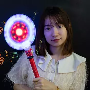 Забавная вращающаяся на 360 градусов развлекательная пластиковая ручка для рождественских танцев, светодиодная светящаяся ветряная мельница, игрушка для концерта
