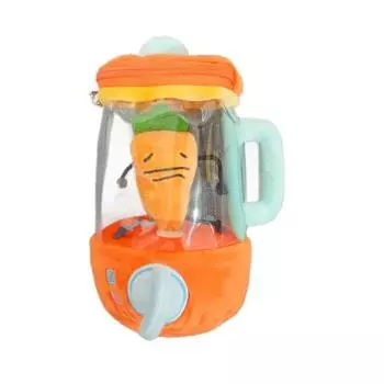 Забавная вращающаяся плюшевая игрушка на шнурке, плюшевый блендер для моркови, плюшевая игрушка-соковыжималка для моркови, заводная плюшевая игрушка-овощ, интерактивная мягкая игрушка-овощ оранжевый