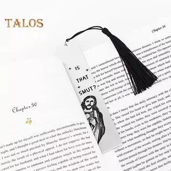 Забавная закладка с кисточкой, гладкая, нержавеющая, устойчивая к коррозии, закладка для скрапбукинга B