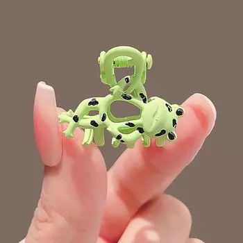 Забавная заколка-коготь для волос в виде лягушки, дизайн, личность, милая мультяшная лягушка, металлическая заколка для волос, женские аксессуары для волос