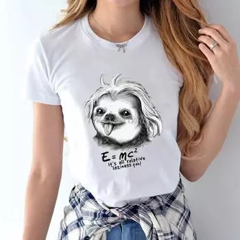 Забавная женская футболка с милым ленивцем, моим духовным животным, забавная женская футболка с принтом белого медведя XL белый
