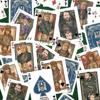 Забавное и игривое изображение игральных карт, веселая игра для коллекционирования карт