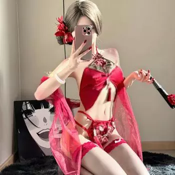 Забавное нижнее белье Антикварное кружевное бабочка соблазнительный карман на животе пион вышивка перспектива горячая страсть бесплатно One size