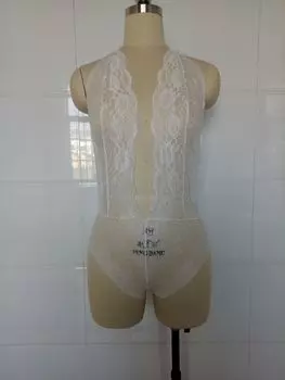 Забавное нижнее белье кружево перспектива комбинезон сексуальное открытая грудь V-образный секс нижнее белье S