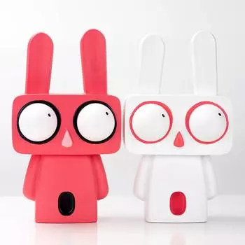 Забавные большеглазые строительные блоки Кролик Песчаная скульптура Креативные украшения Детская комната Модель комнаты Гостиная Вход Современное искусство Аксессуары