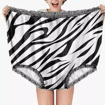 Забавные большие трусы с принтом сердец тигра и зебры, кружевные трусики с каймой, большие трусы с принтом, подарок на День святого Валентина, рождественскую годовщину красный