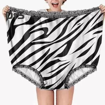 Забавные большие трусы с принтом сердец тигра и зебры, кружевные трусики с каймой, большие трусы с принтом, подарок на День святого Валентина, рождественскую годовщину красный