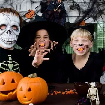 Забавные детские игрушки-трюки, зомби-резцы, зубастые искусственные зубы, зубные протезы на Хэллоуин, декор на Хэллоуин телесный