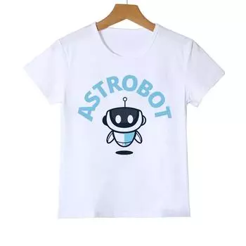 Забавные футболки для мальчиков, детская футболка с мультяшным принтом для игровой комнаты «Астрос», летняя повседневная одежда для мальчиков, футболка для малышей, топы с короткими рукавами 90cm