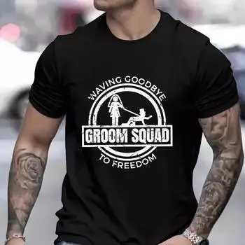 Забавные футболки Groom Squad, футболки Bucks, шаферы, друзья жениха, топы с 3D-принтом, футболки для мальчишника, прощальная одежда больших размеров S