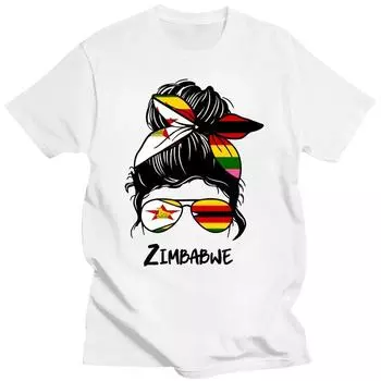 Забавные футболки с флагом Зимбабве и девушкой из Зимбабве, летняя графическая хлопковая уличная одежда с коротким рукавом, подарки на день рождения, футболка, мужская одежда S бежевый