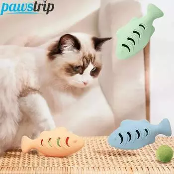 Забавные игрушки для кошек, силиконовые игрушки для рыбок, игрушки для домашних животных, игрушки из кошачьей мяты для кошек, утечка еды, игрушки для жевания кошек, игрушка для чистки зубов котенка, аксессуары для кошек синий