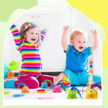 Забавные игрушки для снятия стресса, кричащие монстры, тянущие волосы, игрушки для детей и взрослых, набор из 12 штук, идеальный подарок