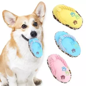 Забавные игрушки для собак, плюшевые тапочки, 3 цвета, форма обуви для маленьких и средних собак, тренировка на свежем воздухе, кошка, снимают беспокойство синий